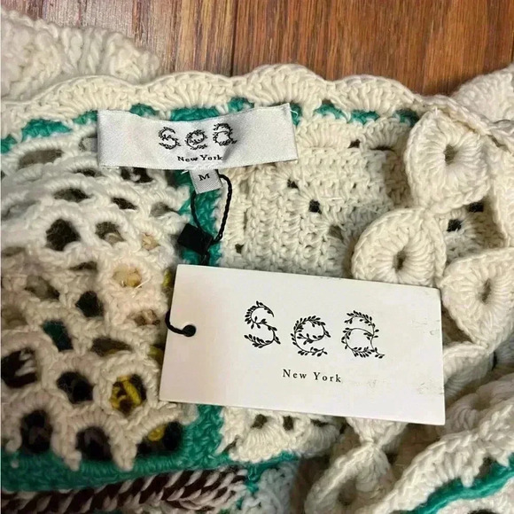 NWT Sea New York Granny Gracie Crochet Tank Top Ivory M - Picture 7 of 9